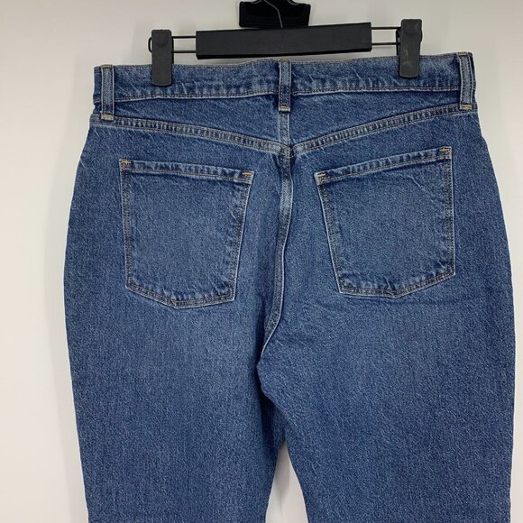 Old Navy Jeans High Rise Slouchy Straight Button Fly Distressed Denim - Picture 7 of 9